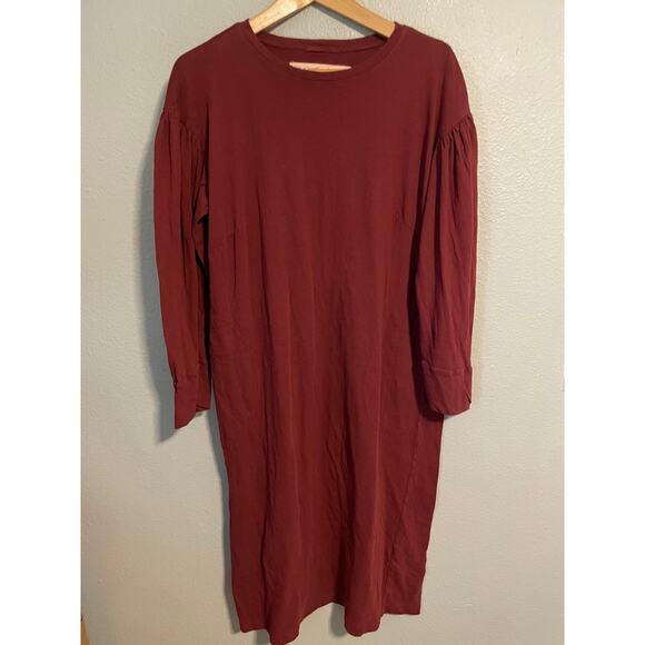 Raquel Allegra Dress Womens 2 Medium Long Sleeve Midi Made in USA Handmade Boho - Picture 1 of 8